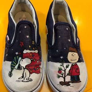 Vans Christmas, Charlie Brown & Snoopy Slip-Ons